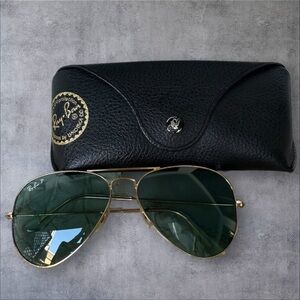 Authentic Ray Ban Aviator‎ Unisex RB 3025 AVIATOR LARGE METAL 001/3R 58□14 2P